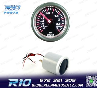 RELOJ PRESIÓN TURBO FONDO NEGRO ILUMINADO