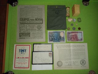 Lote antiguo. Guerra Civil Billetes Lotería Tabaco