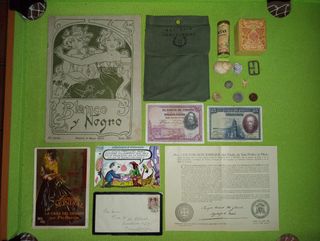 Lote antiguo. Guerra Civil Billetes Lotería Tabaco