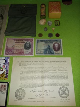 Lote antiguo. Guerra Civil Billetes Lotería Tabaco