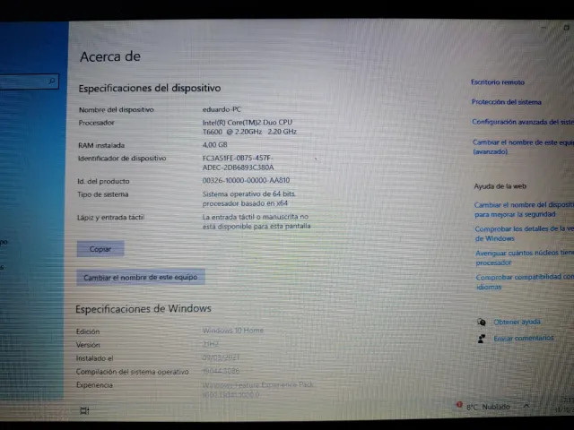 Ordenador portátil HP blanco