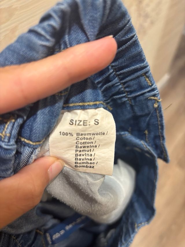 Pantalón bombacho vaquero azul