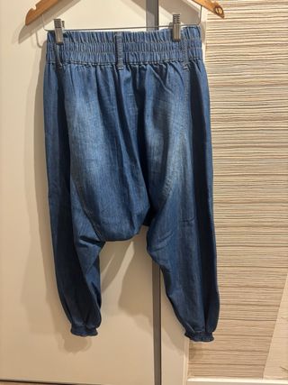 Pantalón bombacho vaquero azul