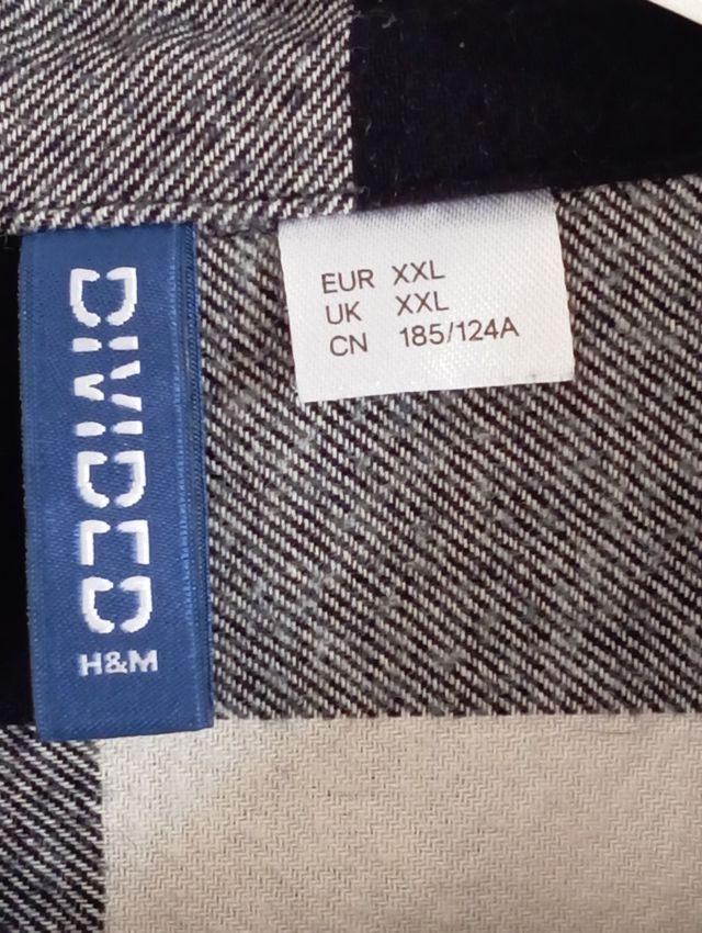 Camisa H&M cuadros algodón 100%