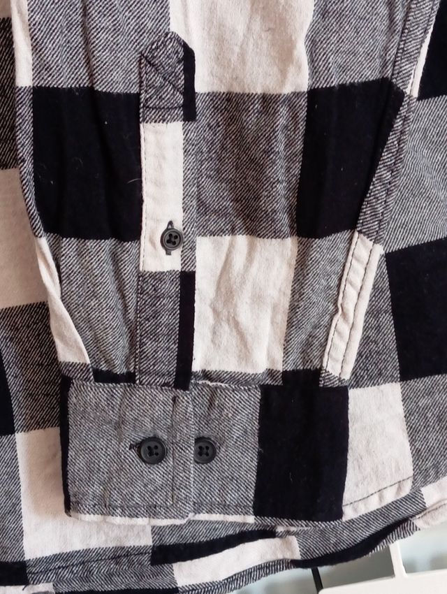 Camisa H&M cuadros algodón 100%