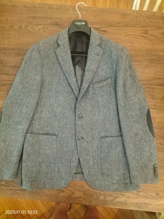 Giacca uomo lana vergine Cantarelli grigia