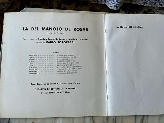5 Vinilos Zarzuelas Pablo Sorozabal