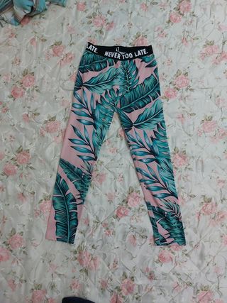 Leggings bimba fantasia floreale 8 anni