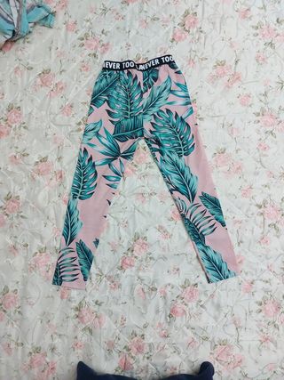 Leggings bimba fantasia floreale 8 anni