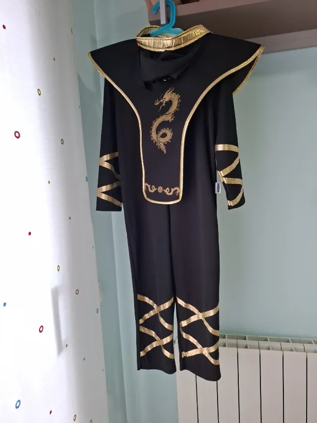 Disfraz niño ninja dragón dorado