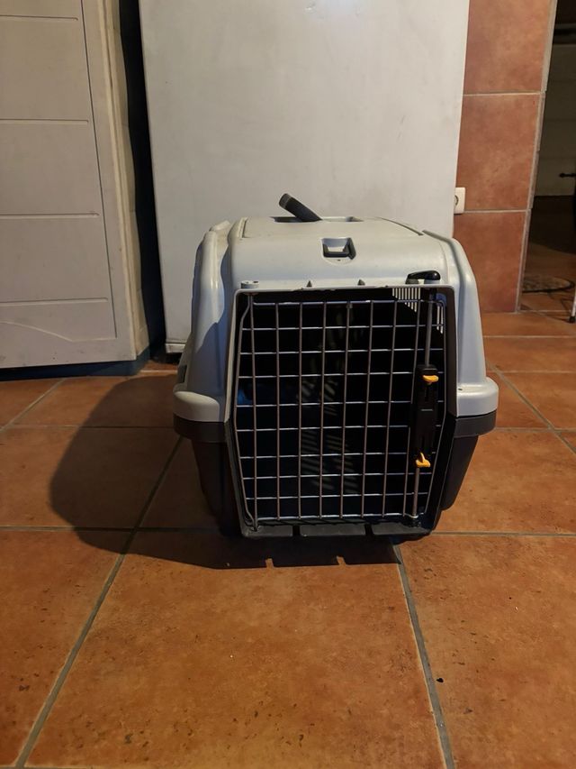 Caseta Transportín Perro Gris y Beige