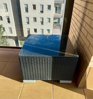 Conjunto Ratán Mesa y mesita con 4 Sillas Exterior