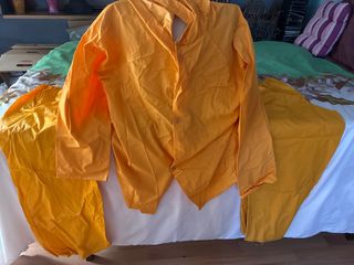 Traje de pocero impermeable naranja
