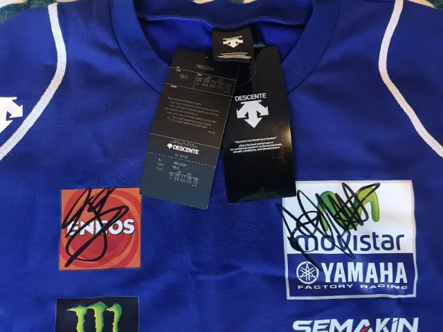 Camiseta Movistar Yamaha Talla L Firmada