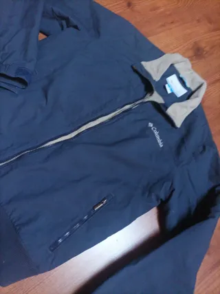 Cazadora Columbia Talla M Azul y Beige
