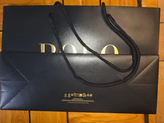 Bolsa Polo Ralph Lauren Azul y Dorada. NUEVA.