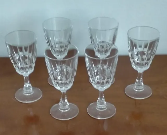 Set 6 Bicchierini Cristallo Vintage