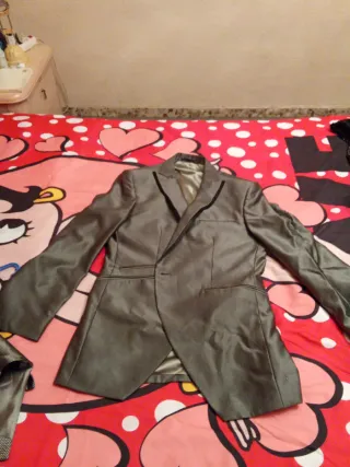 Traje de Novio Gris Plateado