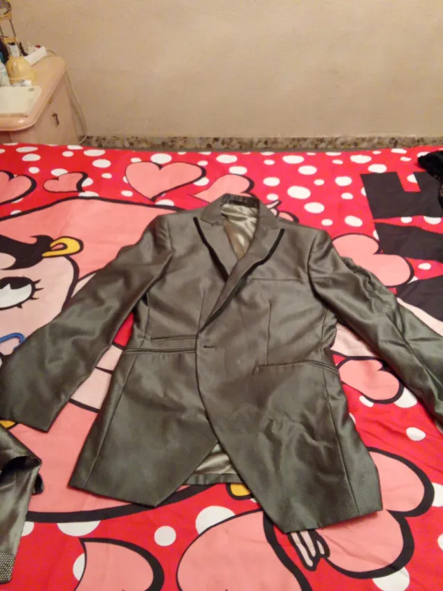 Traje de Novio Gris Plateado