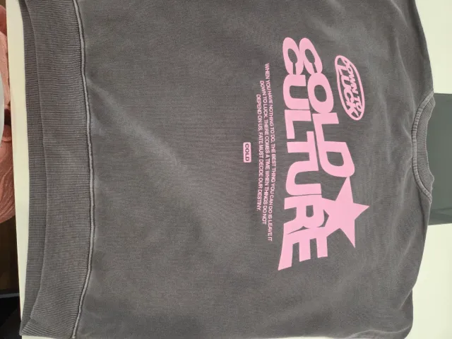 Sudadera Cold Culture M gris y rosa