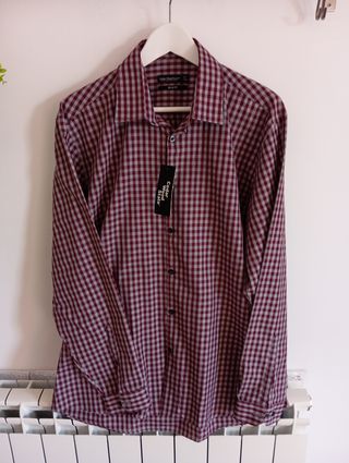 Camisa cuadros hombre nueva con etiquetas