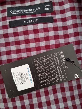 Camisa cuadros hombre nueva con etiquetas