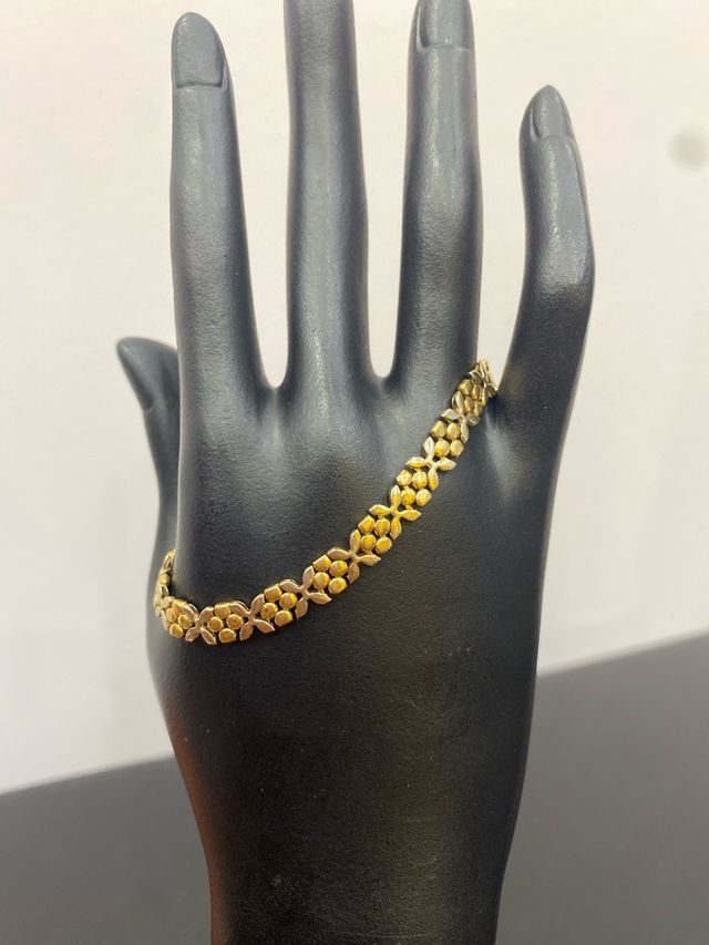 Pulsera Oro 18k Flores