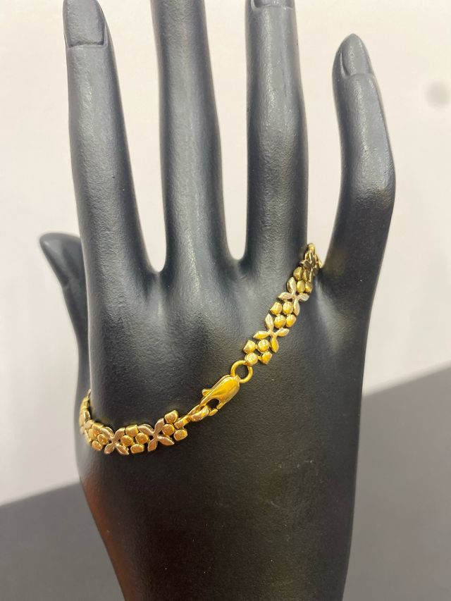 Pulsera Oro 18k Flores
