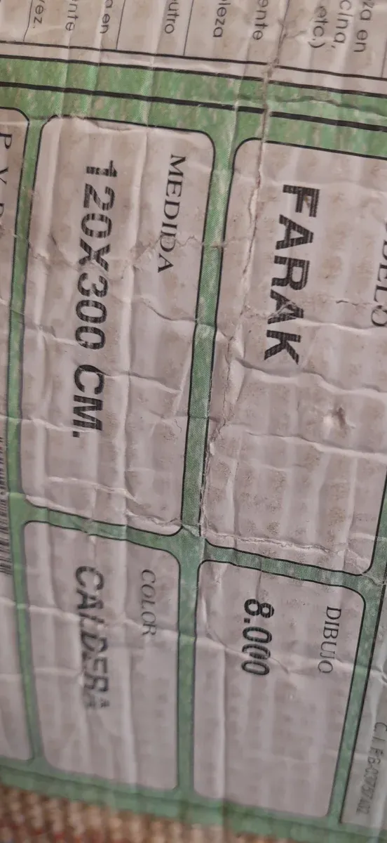 Alfombra de lana virgen roja y beige