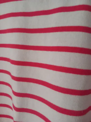 Jersey rayas Stradivarius beige y rojo