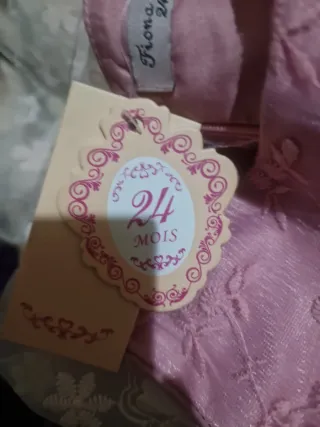 Vestido de fiesta niña rosa encaje