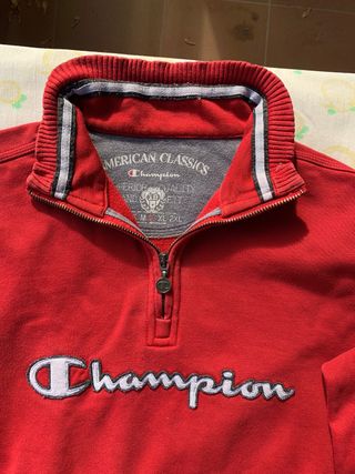 Sudadera Champion Roja Vintage Talla L
