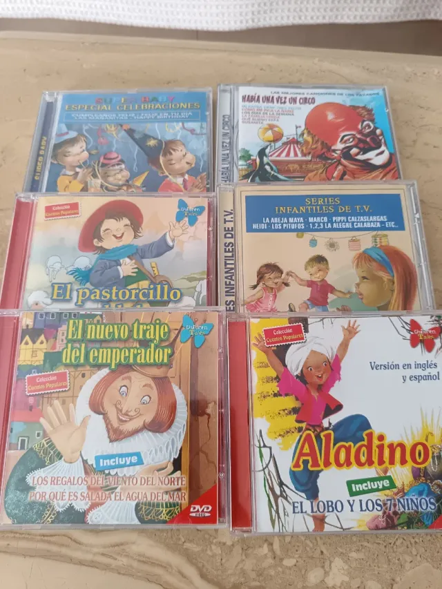 Lote 4 CDs Infantiles Cuentos y Series TV