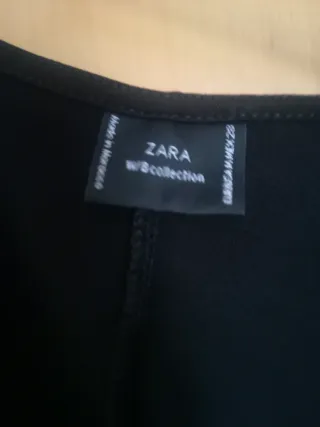 Vestido gasa asimétrico negro