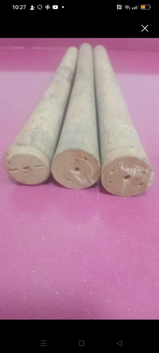 3 mangos madera del ejercito