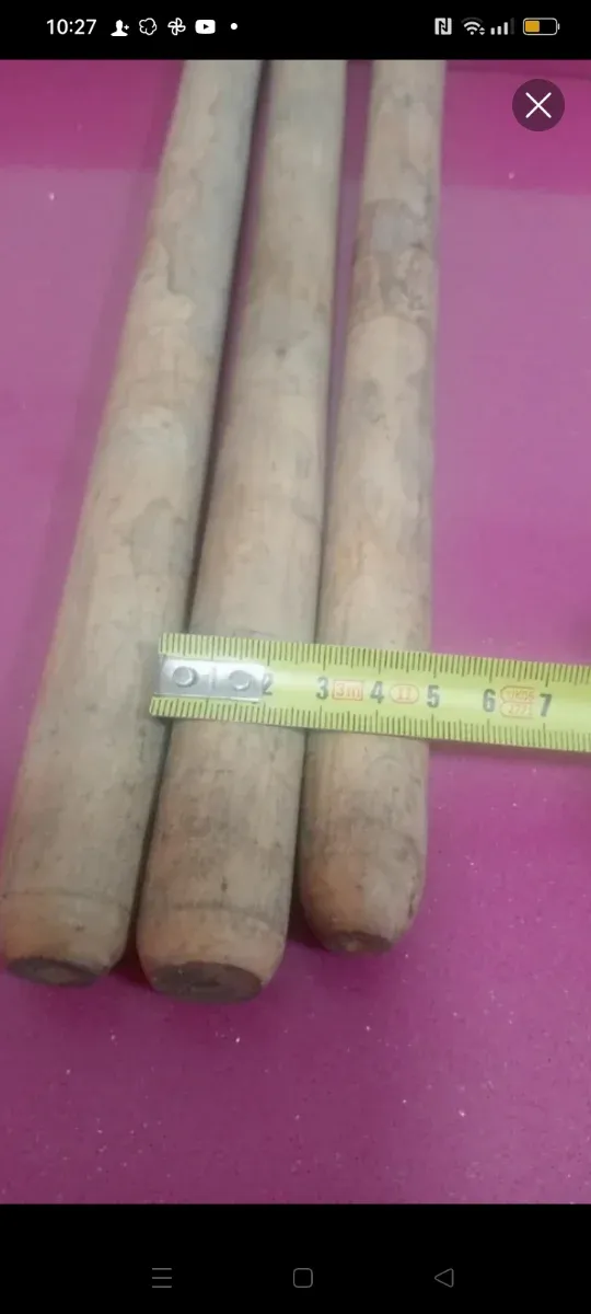 3 mangos madera del ejercito