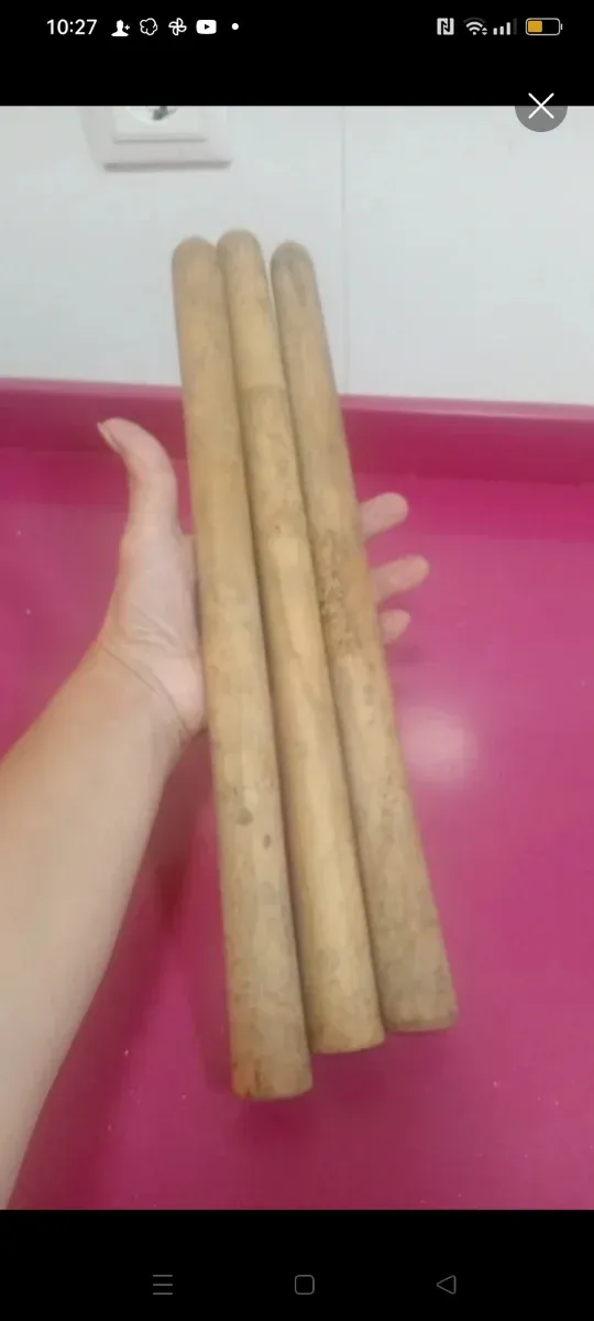 3 mangos madera del ejercito