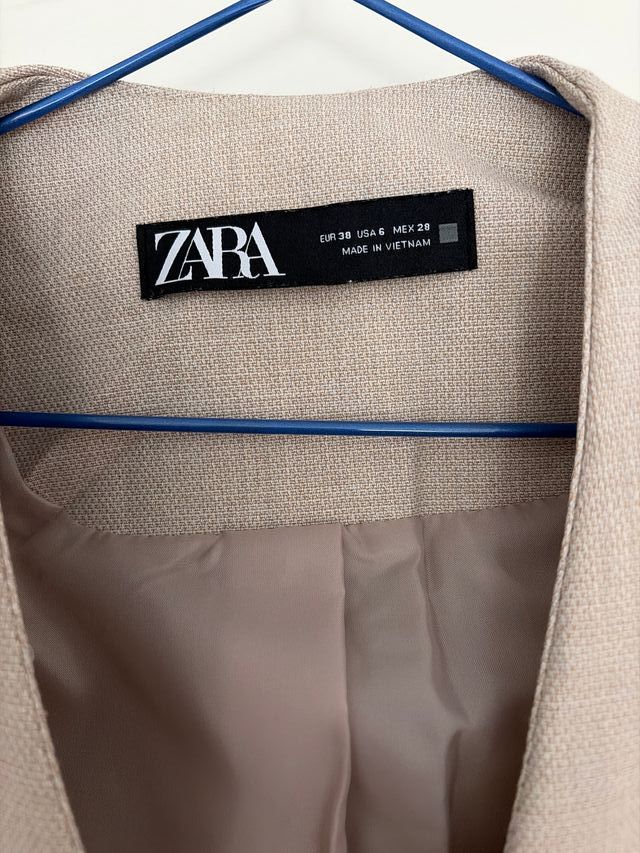 Blazer Zara Beige Talla M
