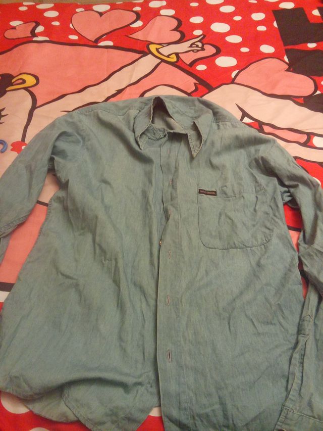 Camisa Harley-Davidson Motocicleta Azul .Exclusiva