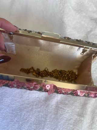 Bolso cartera lentejuelas zig-zag