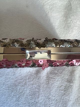 Bolso cartera lentejuelas zig-zag