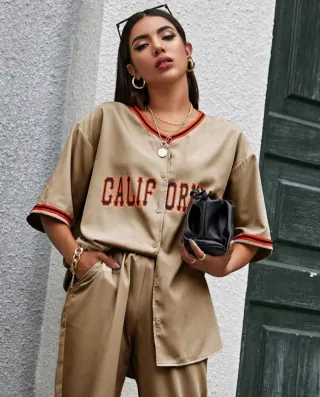 Camisa béisbol Beige Talla L California