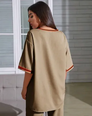 Camisa béisbol Beige Talla L California