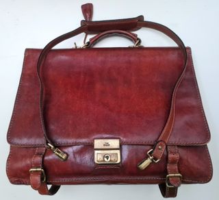 Valigetta The Bridge in pelle marrone