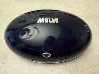 Caja de maquillaje Melvi azul y plateada