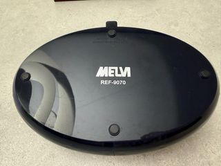 Caja de maquillaje Melvi azul y plateada