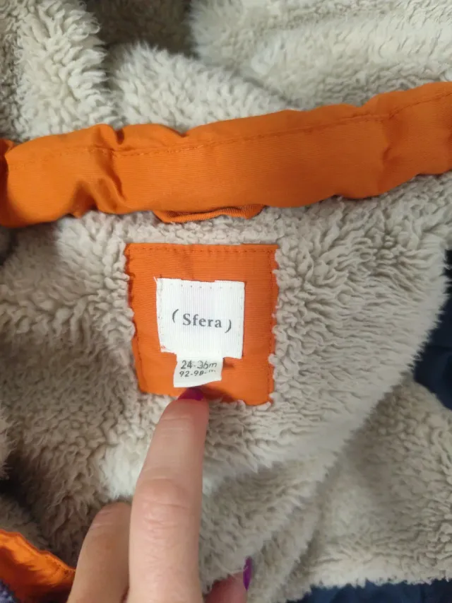 Cazadora niño naranja con forro