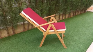 Sillón silla de teca reclinable para jardín