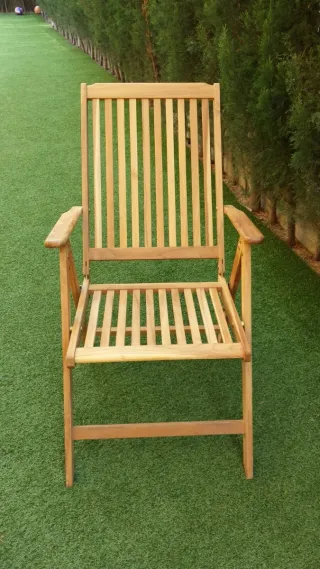 Sillón silla de teca reclinable para jardín