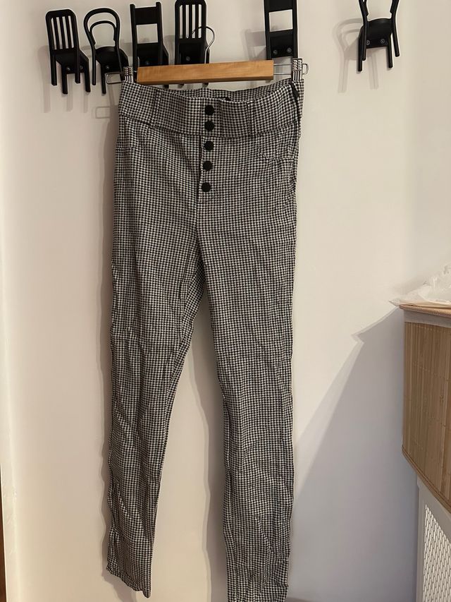 leggins de cuadros negros y blancos | S